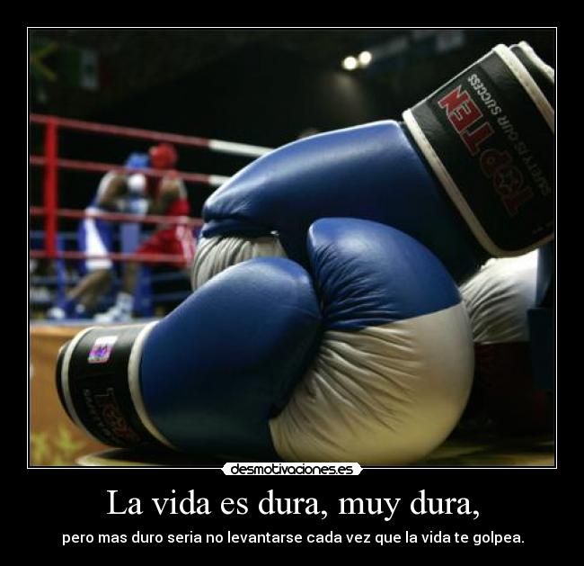 La vida es dura, muy dura, -