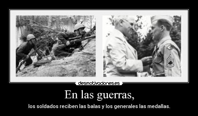 En las guerras, - 