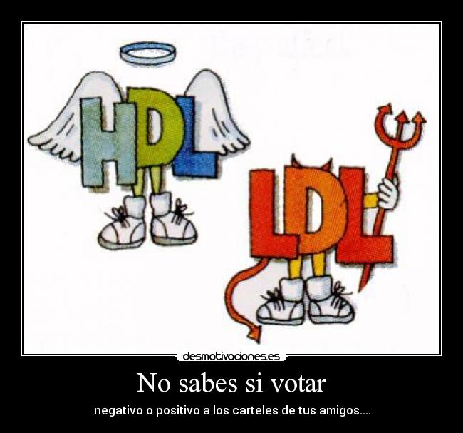 No sabes si votar - negativo o positivo a los carteles de tus amigos....