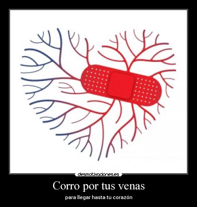 Corro por tus venas - para llegar hasta tu corazón