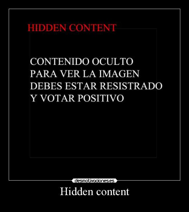 Hidden content - 