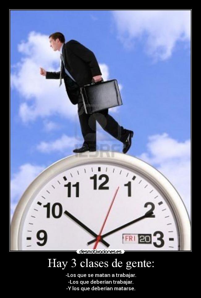 carteles clases gente trabajar desmotivaciones