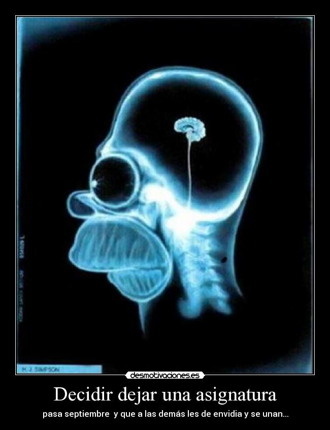carteles asignatura materia estudiar estudios desmotiva homer simpson desmotivaciones