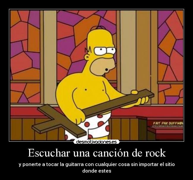 Escuchar una canción de rock -