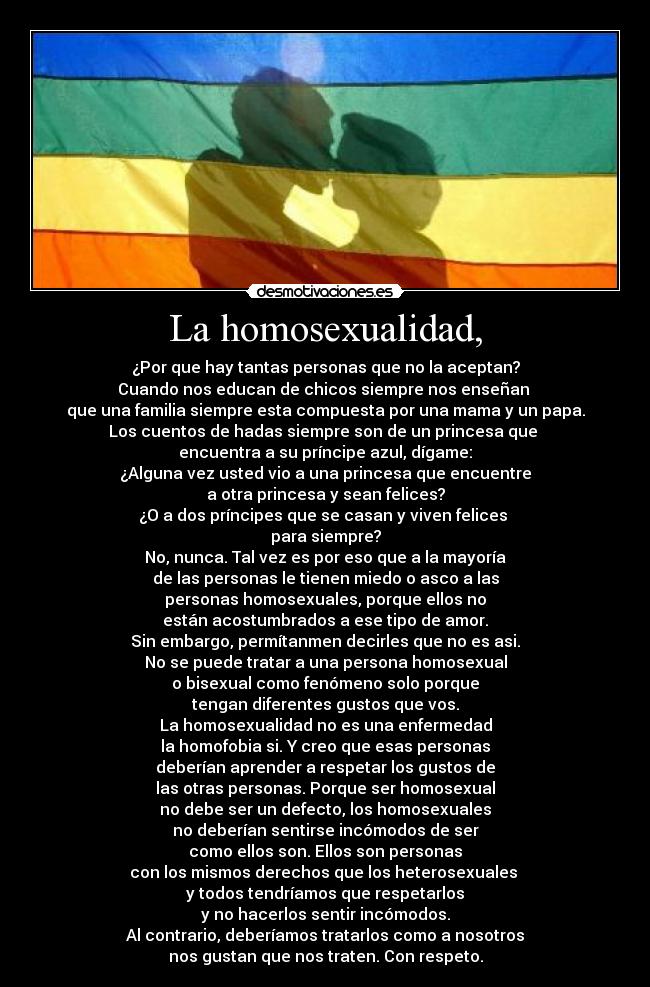 La homosexualidad, -