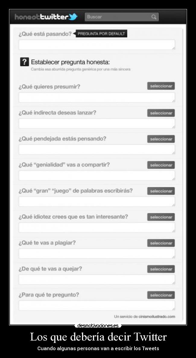 Los que debería decir Twitter - Cuando algunas personas van a escribir los Tweets