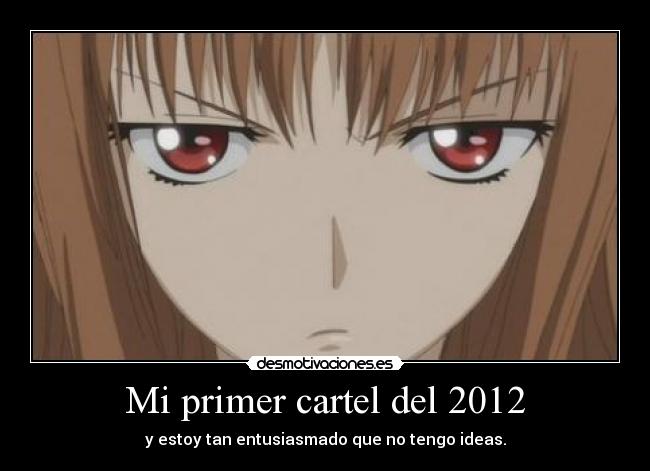 Mi primer cartel del 2012 -