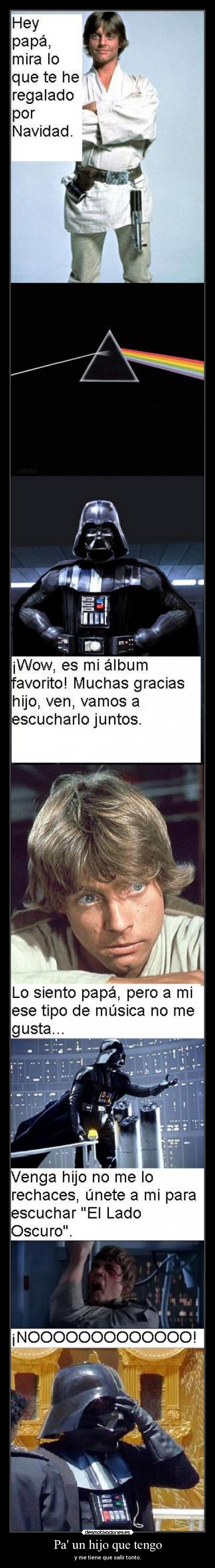 carteles eltitopablito vuelve star wars darth vader luke pink floyd the dark side the moon clanchocoputa desmotivaciones