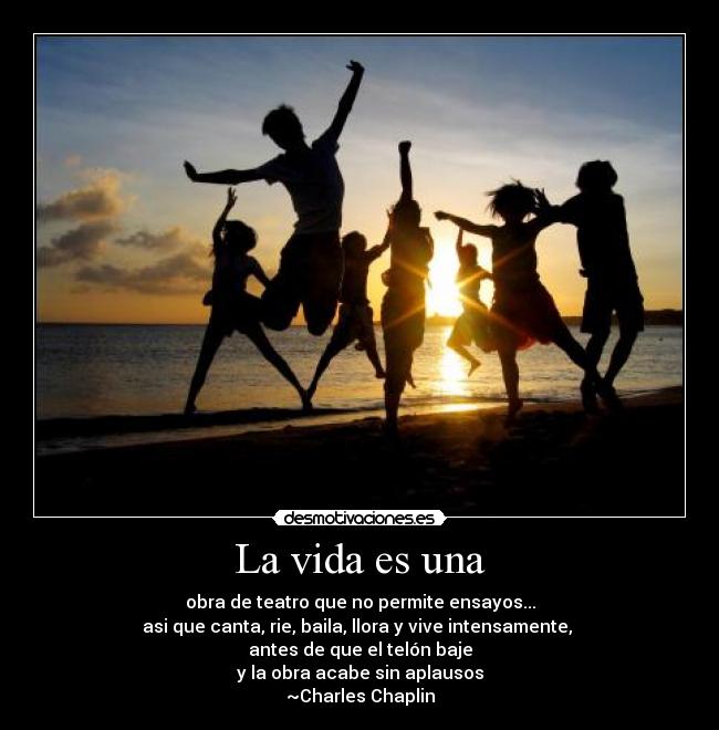 La vida es una -