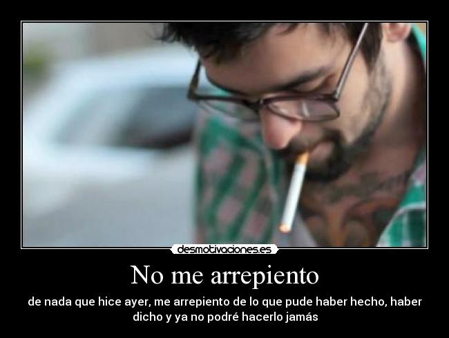 No me arrepiento - 