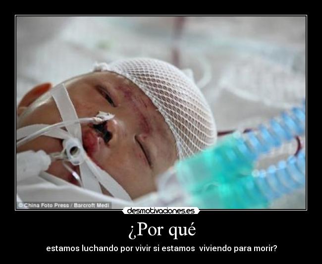 ¿Por qué - estamos luchando por vivir si estamos  viviendo para morir?