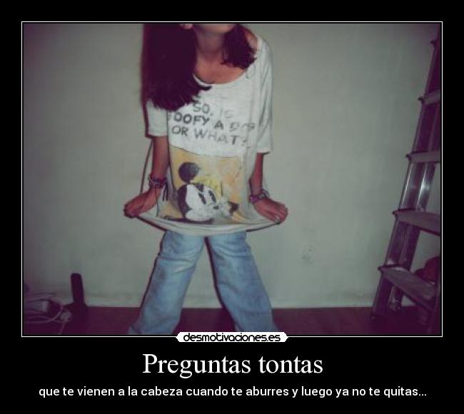 Preguntas tontas - que te vienen a la cabeza cuando te aburres y luego ya no te quitas...
