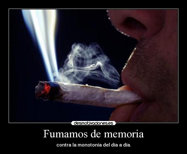Fumamos de memoria - contra la monotonía del día a día.
