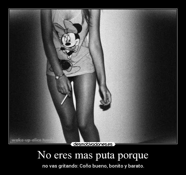 No eres mas puta porque -