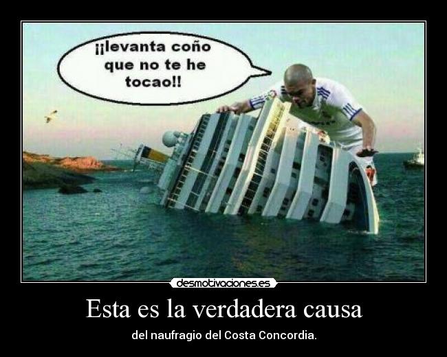 Esta es la verdadera causa - del naufragio del Costa Concordia.