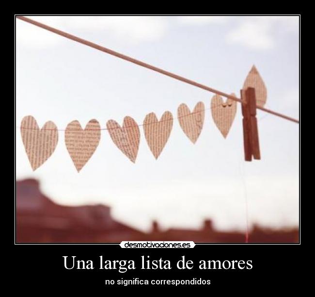 Una larga lista de amores - 