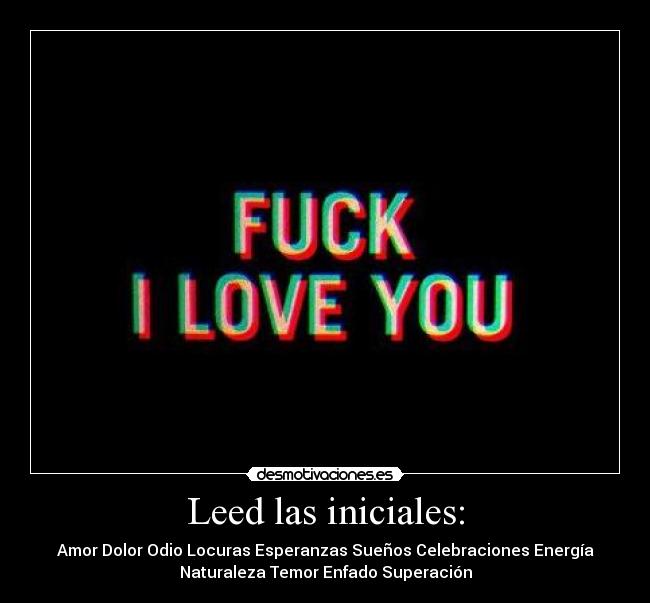 Leed las iniciales: - 