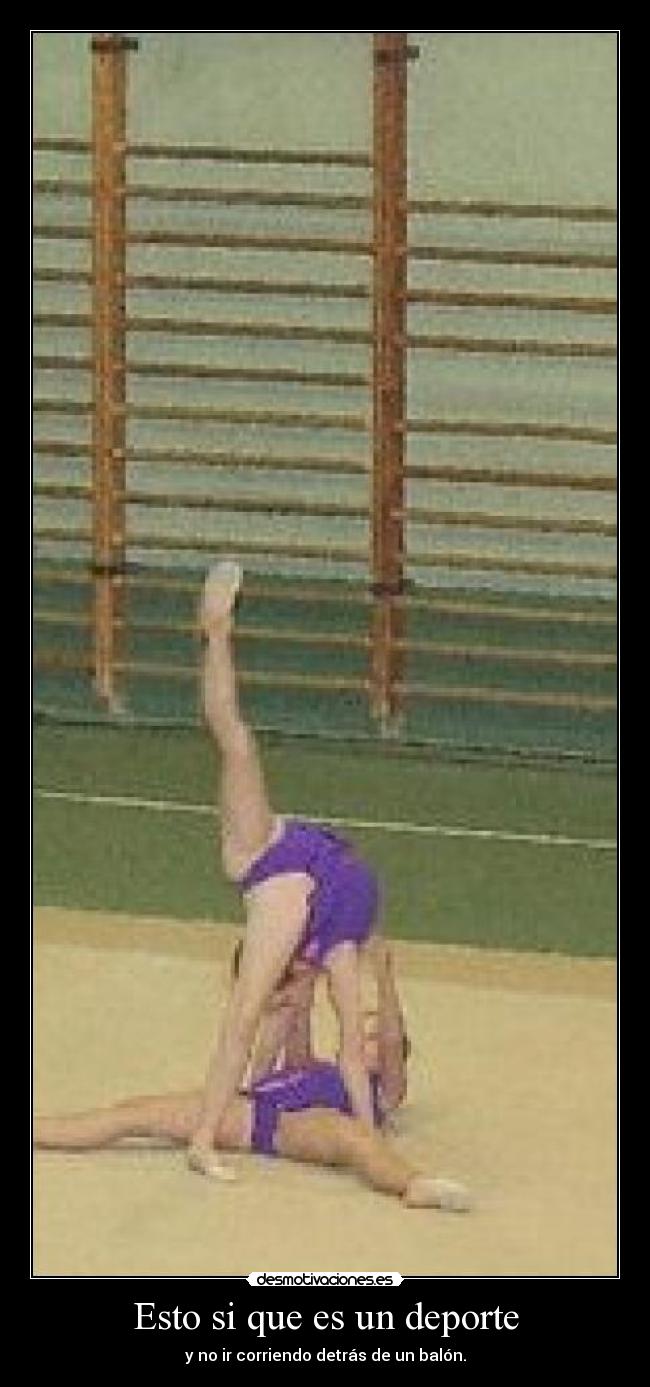 Esto si que es un deporte - y no ir corriendo detrás de un balón.