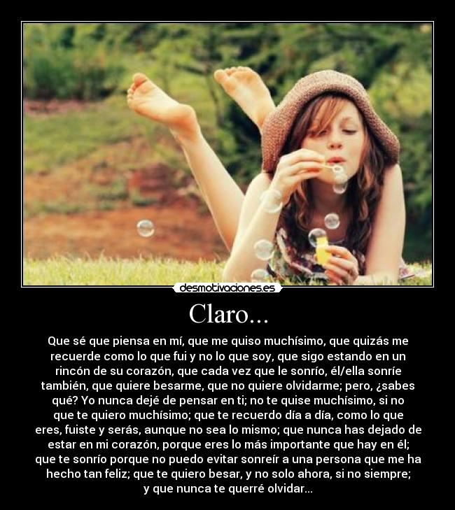 Claro... -