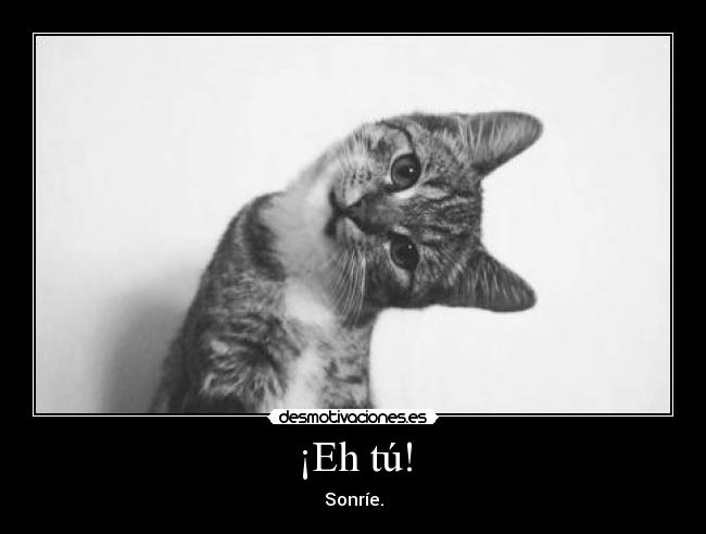 ¡Eh tú! - Sonríe.
