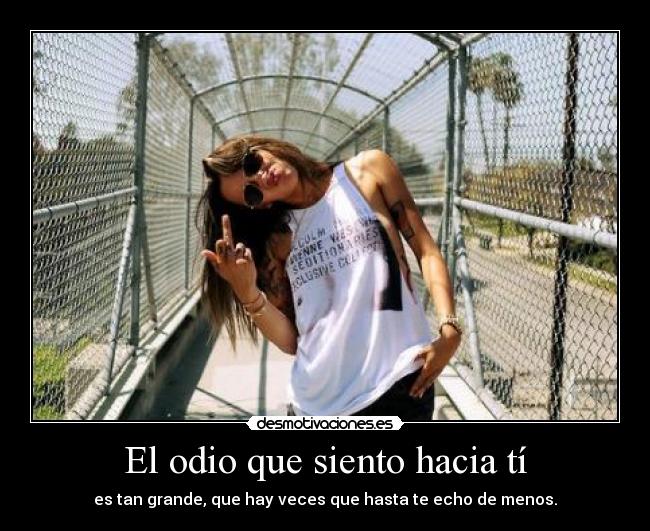 El odio que siento hacia tí - 