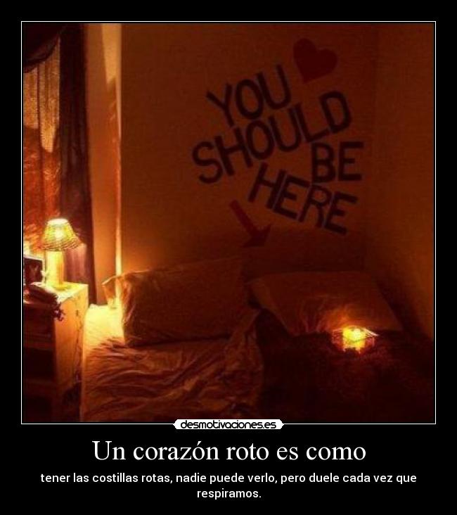 Un corazón roto es como -