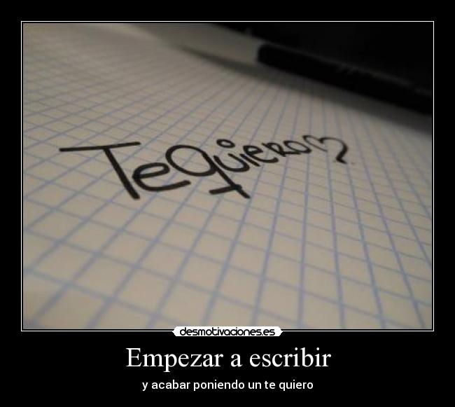 Empezar a escribir -