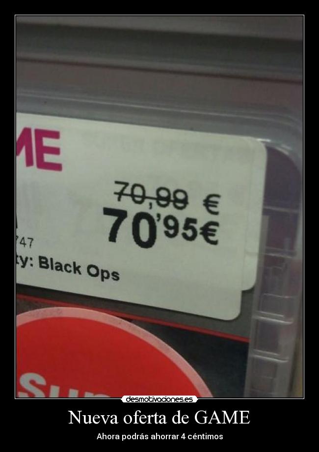 Nueva oferta de GAME - 