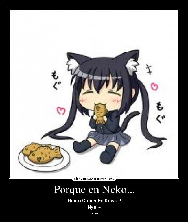 carteles neko kawaii desmotivaciones