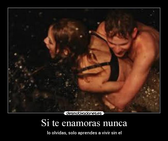 Si te enamoras nunca - lo olvidas, solo aprendes a vivir sin el