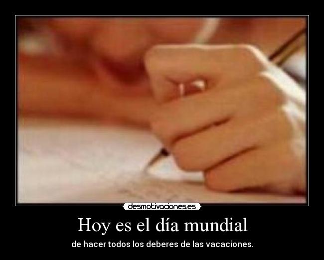 Hoy es el día mundial - 