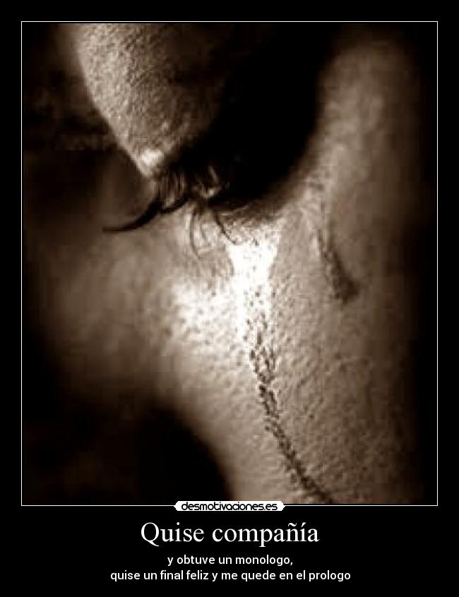 Quise compañía -