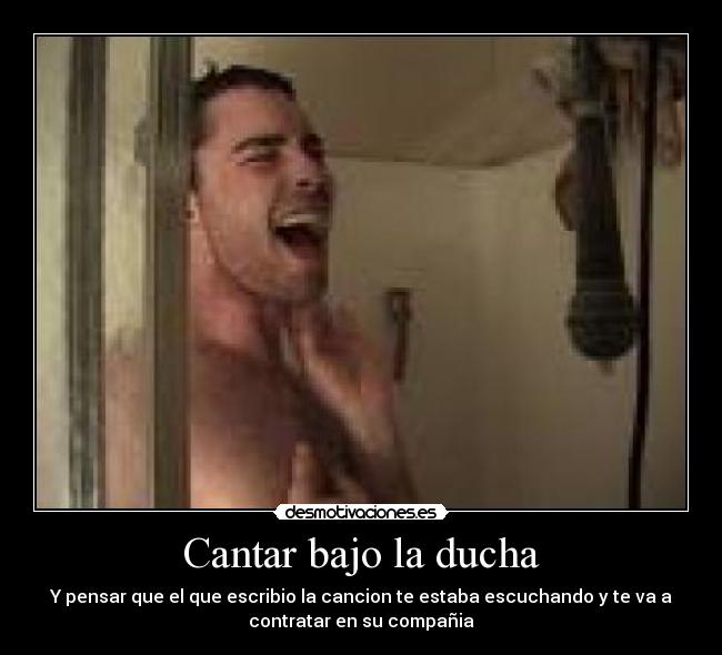 Cantar bajo la ducha -