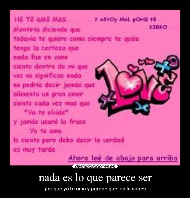 nada es lo que parece ser - 