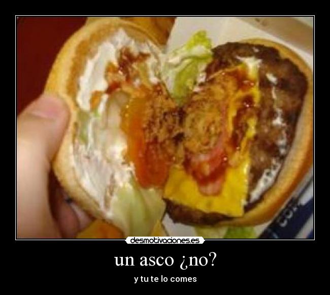 un asco ¿no? - y tu te lo comes
