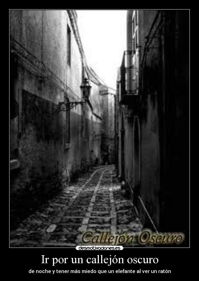 Ir por un callejón oscuro - 