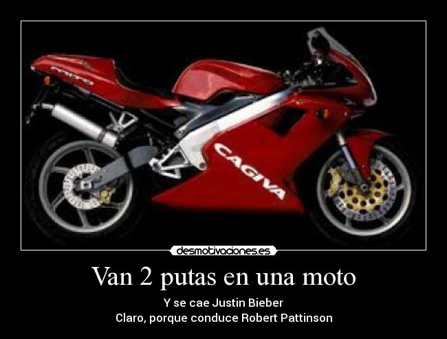 Van 2 putas en una moto -