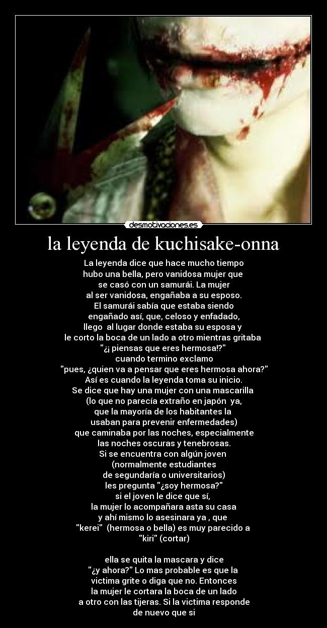 la leyenda de kuchisake-onna - 