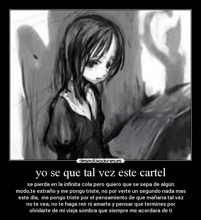 yo se que tal vez este cartel -