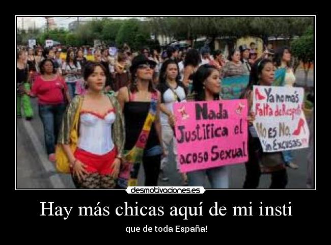 Hay más chicas aquí de mi insti - 