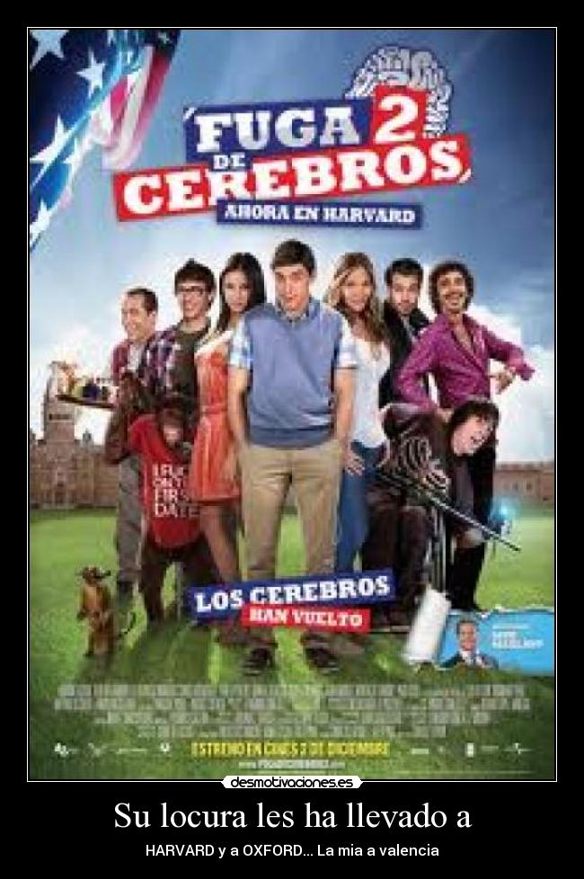 Su locura les ha llevado a - HARVARD y a OXFORD... La mia a valencia