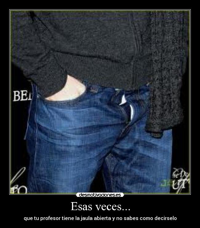 Esas veces... - que tu profesor tiene la jaula abierta y no sabes como decirselo