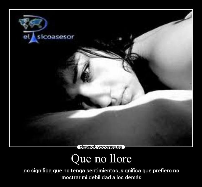 Que no llore -
