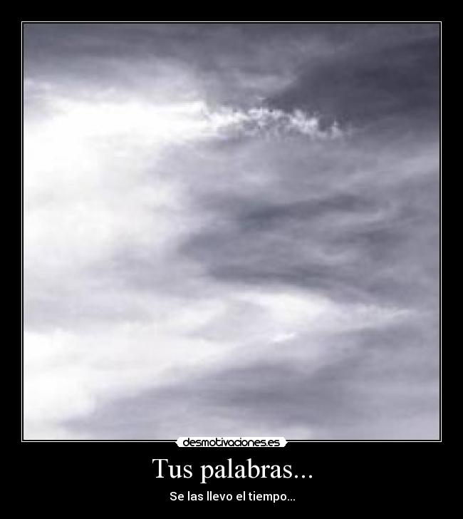 Tus palabras... -