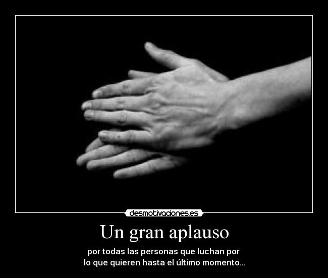 Un gran aplauso -