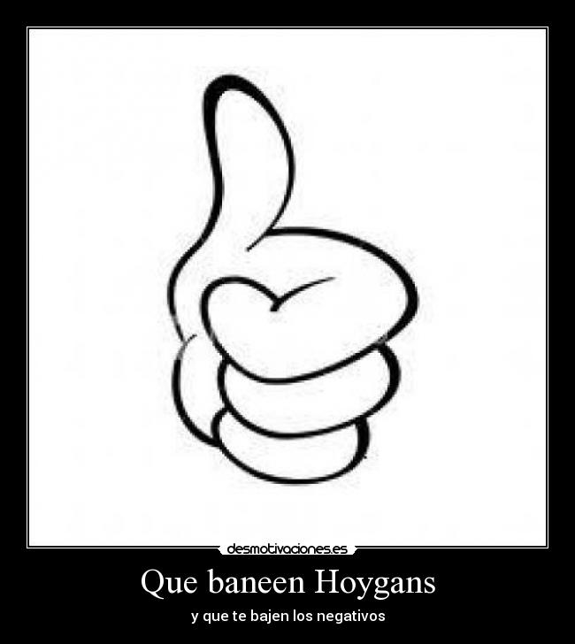 Que baneen Hoygans - y que te bajen los negativos