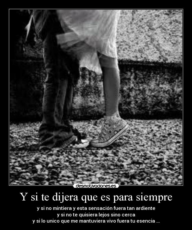 Y si te dijera que es para siempre - 