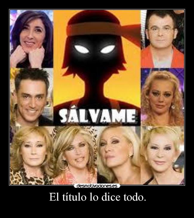 El título lo dice todo. - 