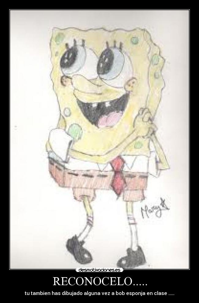 carteles bob esponja desmotivaciones