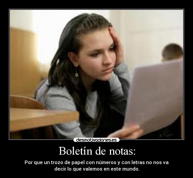 Boletín de notas: - 